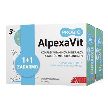 AlpexaVit PROBIO 3+ 1+1 cps 30 + 30 zadarmo (60 ks), 1x1 set obrázok