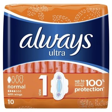 ALWAYS ULTRA NORMAL PLUS 10 hygienické vložky 1x10 ks obrázok