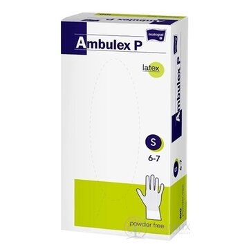 Ambulex P rukavice LATEXOVÉ, potiahnuté polymérom veľ. S, nesterilné, nepúdrované 1x100 ks obrázok