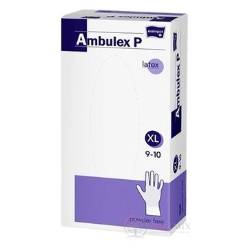 Ambulex P rukavice LATEXOVÉ, potiahnuté polymérom veľ. XL, nesterilné, nepudrované 1x100 ks obrázok