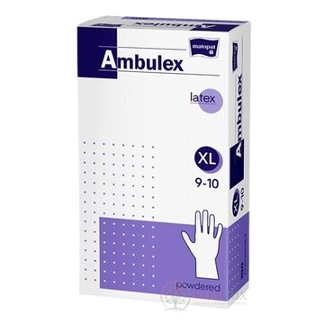 Ambulex rukavice LATEXOVÉ veľ. XL, nesterilné, pudrované 1x100 ks obrázok