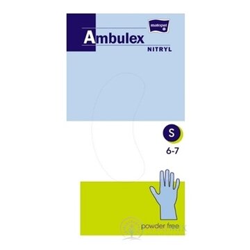 Ambulex rukavice NITRYLOVÉ veľ. S, modré, nesterilné, nepudrované, 1x100 ks obrázok