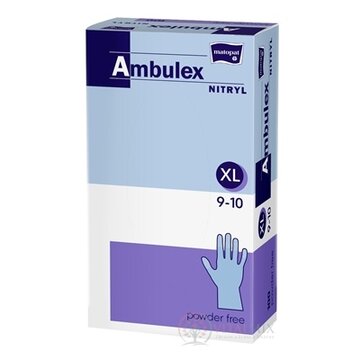 Ambulex rukavice NITRYLOVÉ veľ. XL, modré, nesterilné, nepudrované, 1x100 ks obrázok