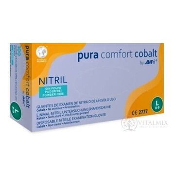 AMPri Pura Comfort Cobalt Nitrilové rukavice veľ. L, tmavomodré, nepudrované, nesterilné 1x100 ks obrázok