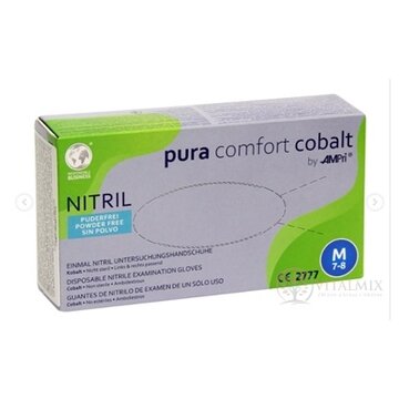 AMPri Pura Comfort Cobalt Nitrilové rukavice veľ. M, tmavomodré, nepudrované, nesterilné 1x100 ks obrázok