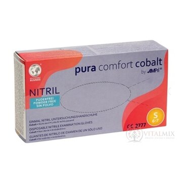 AMPri Pura Comfort Cobalt Nitrilové rukavice veľ. S, tmavomodré, nepudrované, nesterilné 1x100 ks obrázok