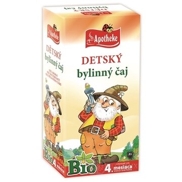 APOTHEKE BIO DETSKÝ BYLINNÝ ČAJ nálevové vrecká (od ukončeného 4. mesiaca)  20x1,5 g (30 g) obrázok
