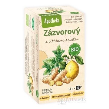APOTHEKE BIO SELECTION ZÁZVOR. ČAJ S CITR. A MÄTOU 20x1,5 g (30 g) obrázok