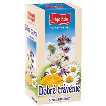 APOTHEKE ČAJ DOBRÉ TRÁVENIE S RUMANČEKOM bylinný čaj v nálevových vreckách 20x1,5 g (30 g) obrázok