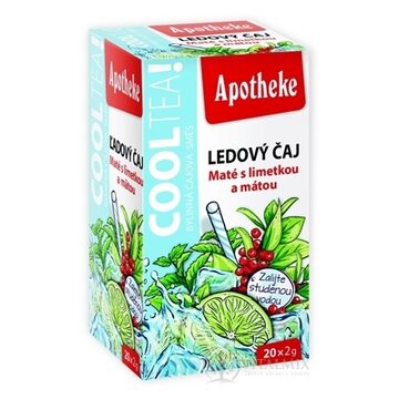 APOTHEKE COOLTEA Maté s limetkou a mätou Ľadový čaj, ovocná zmes v nálevových vreckách 20x2 g (40 g) obrázok