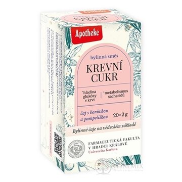 APOTHEKE FARMA KRVNÝ CUKOR bylinná zmes, čaj v nálevových vreckách 20x2 g (40 g) obrázok