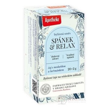 APOTHEKE FARMA SPÁNOK A RELAX bylinná zmes, čaj v nálevových vreckách 20x2 g (40 g) obrázok