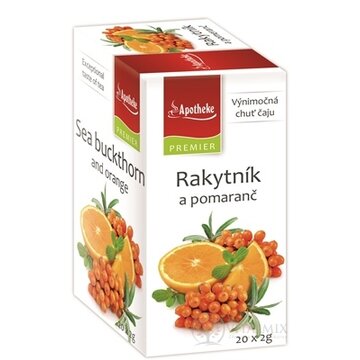 APOTHEKE PREMIER Rakytník a pomaranč ovocný čaj v nálevových vreckách 20x2 g (40 g) obrázok