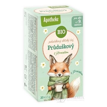 APOTHEKE ROZPRÁVKA Prieduškový so skorocelom Bio bylinný čaj (od ukončeného 9. mesiaca) 20x1,5 g (30 g) obrázok