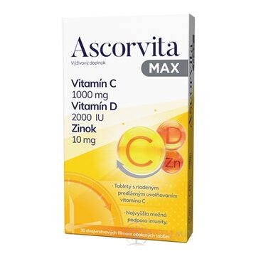 ASCORVITA MAX tbl vitamín C, D a zinok 1x30 ks obrázok