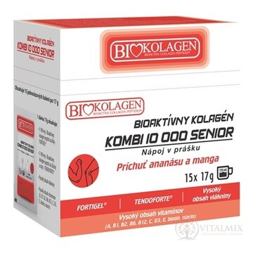 asp BIOAKTÍVNY KOLAGEN KOMBI 10 000 SENIOR nápoj v prášku, vrecúška 15x17 g (255 g) obrázok