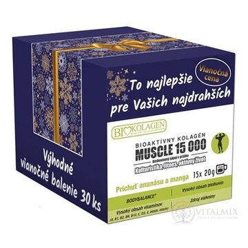 asp BIOAKTÍVNY KOLAGÉN MUSCLE Vianoce nápoj v prášku, vrecúška 30x20 g (600 g) obrázok