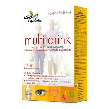 asp MULTI DRINK NÁPOJ s bioaktívnym kolagénom, práškový 1x200 g obrázok