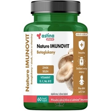 Astina Pharm Nature IMUNOVIT Betaglukány cps (+ zinok, selén a vitamíny) 1x60 ks obrázok