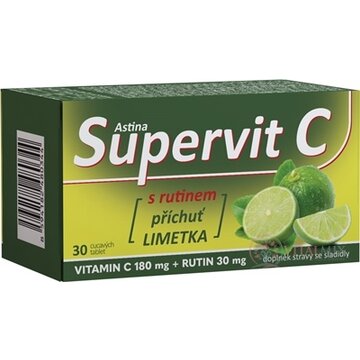 Astina Supervit C s rutínom cmúľacie tablety príchuť limetka 1x30 ks obrázok
