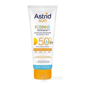 ASTRID SUN Rodinné mlieko na opaľovanie OF 50+ 1x250 ml obrázok
