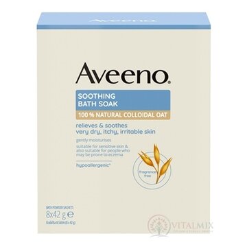 Aveeno Soothing bath soak upokojujúci ovsený kúpeľ, vrecúška 8x42 g obrázok