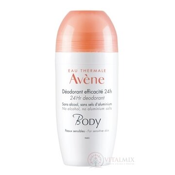 AVENE BODY DEODORANT efficacité 24h roll on deodorant pre citlivú pokožku 1x50 ml obrázok