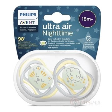 AVENT CUMLÍK 18M+ Ultra air neutral nočný na utišovanie, silikón, mix 1x2 ks obrázok
