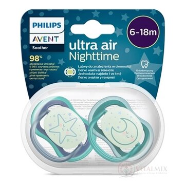 AVENT CUMLÍK 6-18M Ultra air nočný chlapec na utišovanie, silikón (inov.2023) 1x2 ks obrázok