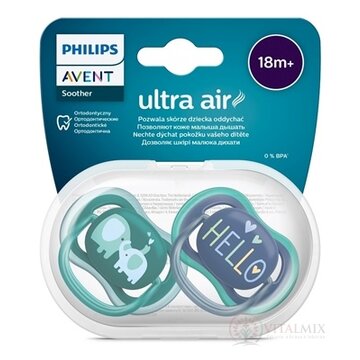 AVENT CUMLÍK Ultra air 18m+ chlapec na utišovanie, silikón, obrazok slon 1x2 ks obrázok