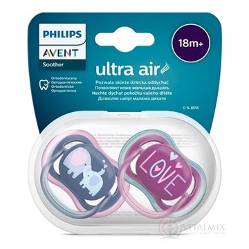 AVENT CUMLÍK Ultra air 18m+ dievča na utišovanie, silikón, obrazok slon 1x2 ks obrázok