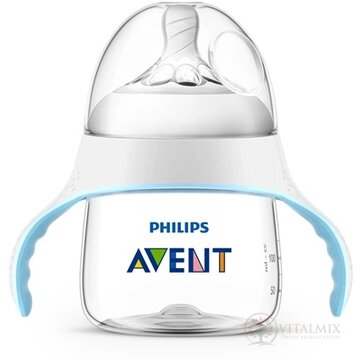 AVENT FĽAŠA Natural PP 150 ml na učenie s držadlami (4m+) cumlík so stredným prietokom (SCF262/06) 1x1 ks obrázok