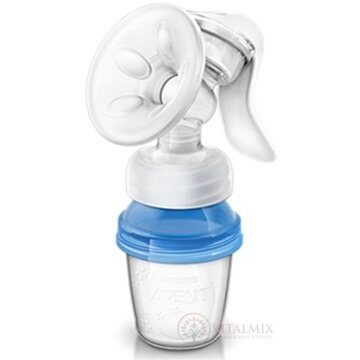 AVENT Manualna odsávačka mlieka Natural + VIA 3 VIA poháriky s vrchnákmi na závit, 1x1 set obrázok