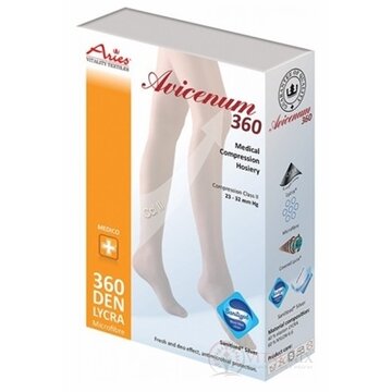 AVICENUM 360 Lýtkové pančuchy, Micro veľkosť XXLL (5D), II.KT, Sanitized, zatvorená špica, telové, 1x1 pár obrázok