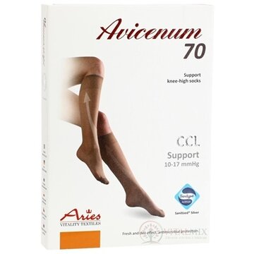 AVICENUM 70 Lýtkové pančuchy (podkolienky) veľkosť 25-27, A.KT, Sanitized, telové, 1x1 pár obrázok