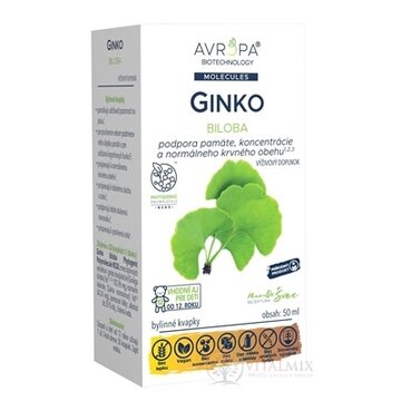 AVROPA GINKO biloba bylinné kvapky 1x50 ml obrázok