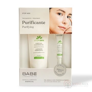 BABÉ AKNÉ Hĺbkovo čistiaci gél gél 200 ml + darček: Vysušujúci gél na akné 8 ml, 1x1 set obrázok