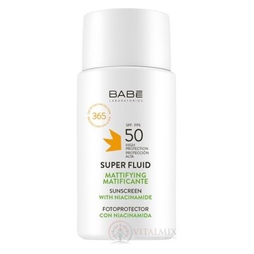 BABÉ SUPER FLUID OIL FREE SPF50 zmatňujúci fluid s ochranným faktorom pre všetky typy pleti 1x50 ml obrázok