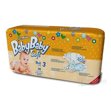BabyBaby Soft Premium Midi 4-9kg detské plienky 1x56 ks obrázok