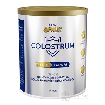 BABYSMILK COLOSTRUM KRÉMOVÉ 18% lgG + 40% tuku prášok 1x200 g obrázok