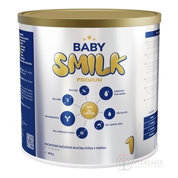 BABYSMILK PREMIUM 1 počiatočná dojčenská mliečna výživa v prášku, s Colostrom (0 - 6 mesiacov) 1x900 g obrázok