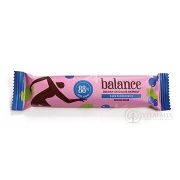 BALANCE HORKÁ ČOKOLÁDA S ČUČORIEDKAMI belgická, so sladidlom zo stévie 1x35 g obrázok