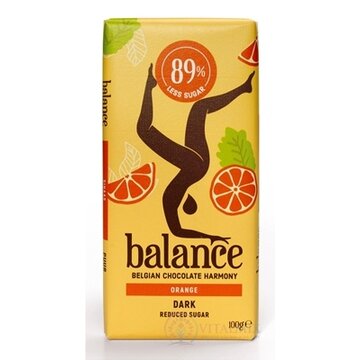 BALANCE HORKÁ ČOKOLÁDA S POMARANČOM belgická, so sladidlom zo stévie 1x100 g obrázok