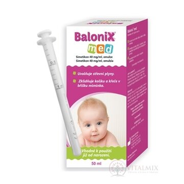 Balonix med emulzia, simetikon 40 mg/ml 1x50 ml obrázok