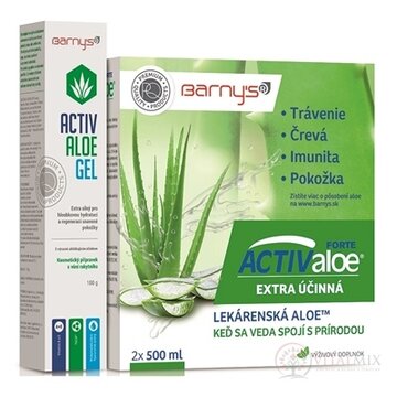 Barny's ACTIValoe FORTE + ACTIV ALOE GEL 2x500 ml + gél 100 g, 1x1 set obrázok