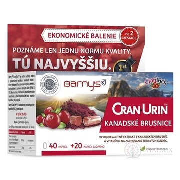 Barny's CRAN-URIN KANADSKÉ BRUSNICE cps 40+20 zadarmo (60 ks) obrázok