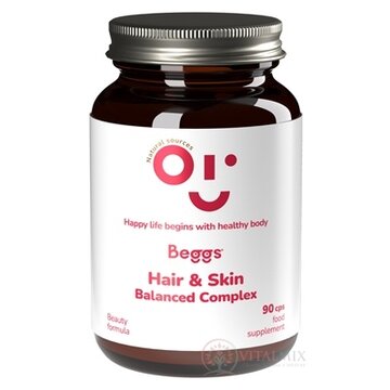 Beggs HAIR & SKIN Balanced COMPLEX cps (L-metionín a biotín) 1x90 ks obrázok