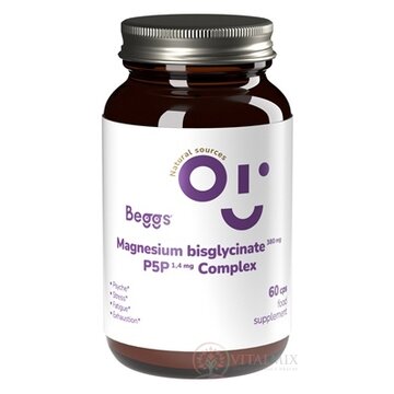 Beggs MAGNESIUM 380 mg + P5P COMPLEX 1,4 mg cps (horčík s vitamínom B6) 1x60 ks obrázok