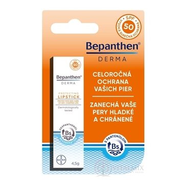 Bepanthen DERMA PROTECTING LIPSTICK SPF 50 tyčinka s panthenolom, s ochranným faktorom (inov. 05/2025) 1x4,5 g obrázok