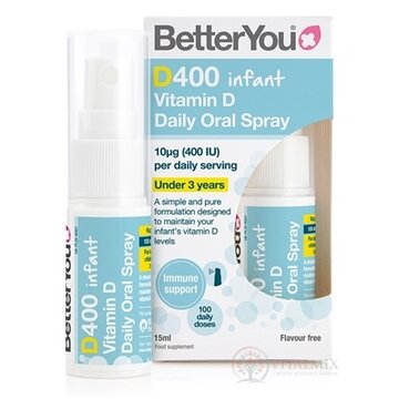 Better You Vitamín D 400 Infant orálny sprej bez príchutí 1x15 ml obrázok